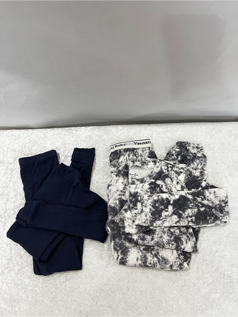 Vaenait Baby Lot of 2 set pajama boy's blue and gray tie-dye size 6/7 Years